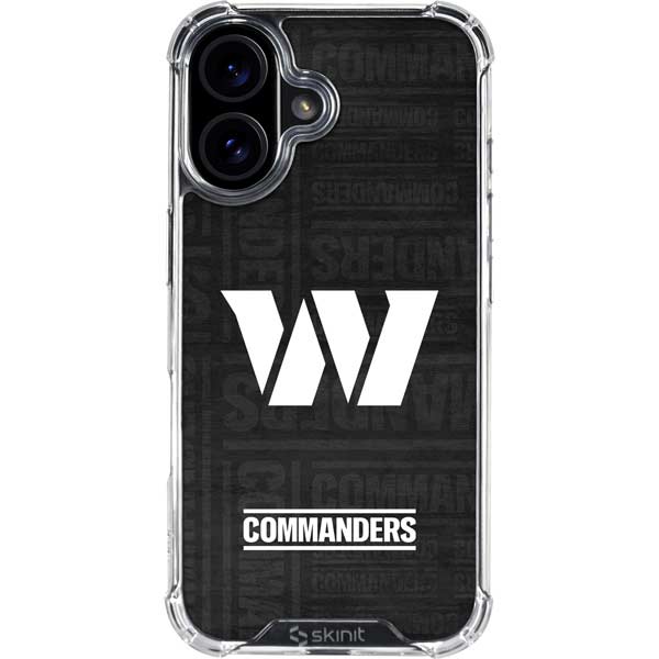 NFL Washington Commanders Black and White iPhone 17 Clear Case