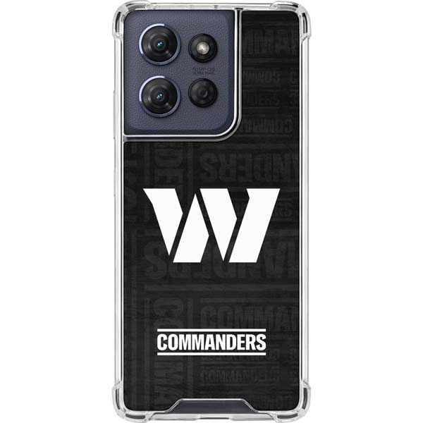 NFL Washington Commanders Black and White Moto G Power 5G (2025) Clear Case