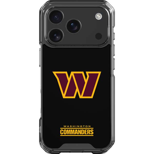 NFL Washington Commanders Black Background iPhone 17 Pro Clear Case