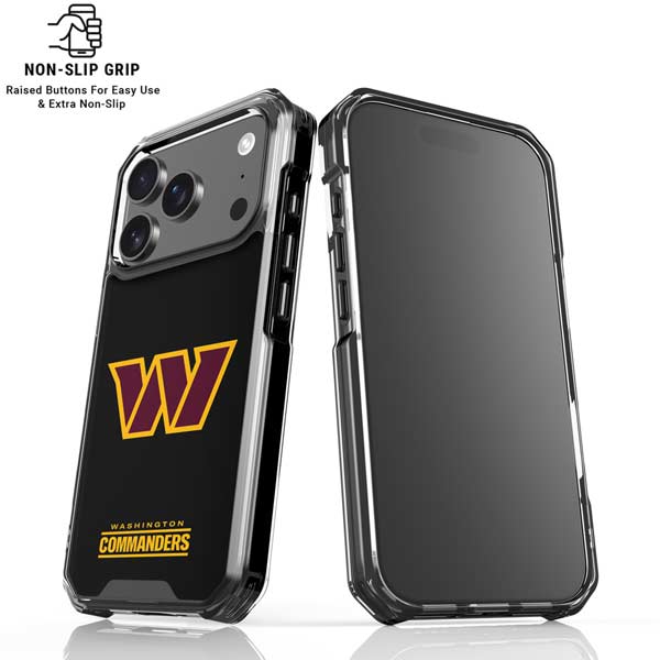 NFL Washington Commanders Black Background iPhone 17 Pro Clear Case