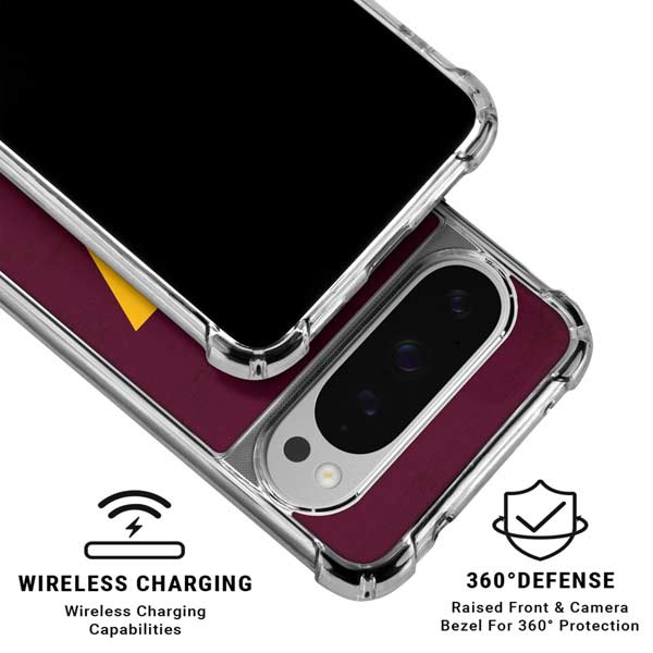 NFL Washington Commanders Distressed Google Pixel 10 Pro XL Clear Case