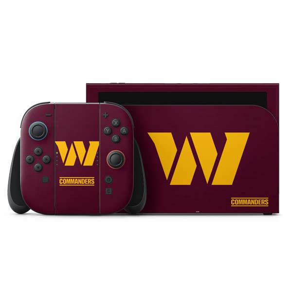 NFL Washington Commanders Distressed Nintendo Skins