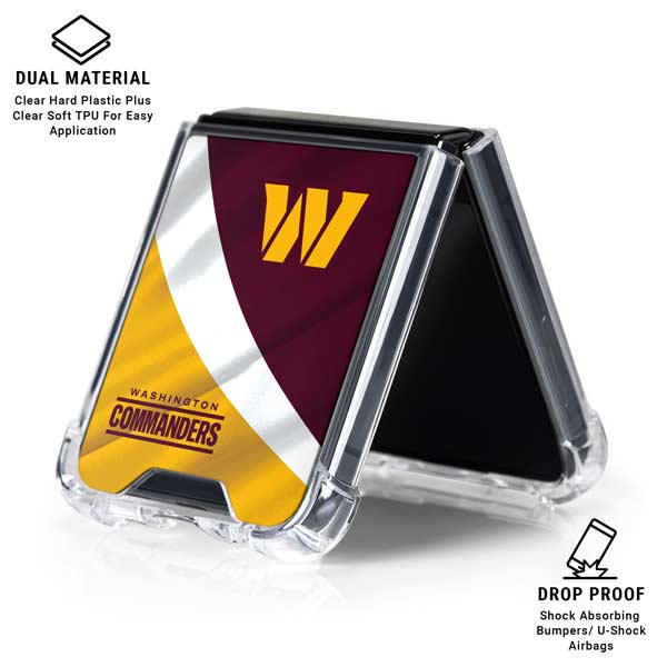 NFL Washington Commanders Flag Galaxy Z Flip7 Clear Case