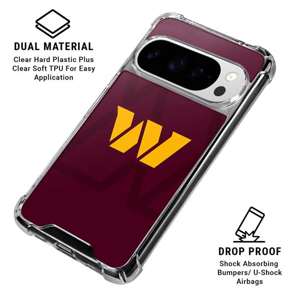 NFL Washington Commanders Large Logo Google Pixel 10 Pro XL Clear Case