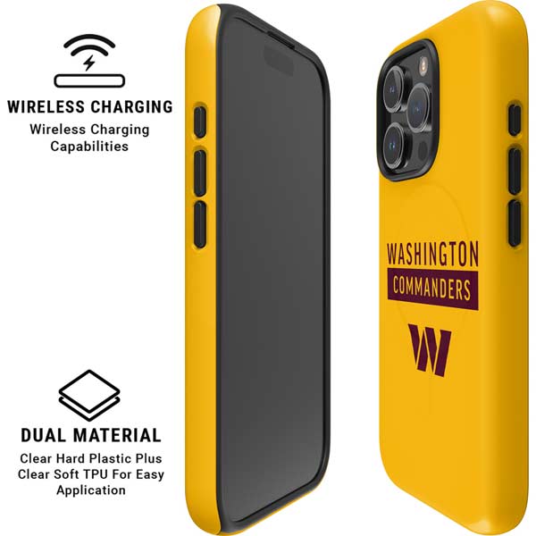 NFL Washington Commanders Yellow iPhone 16 Pro Magsafe Impact Case