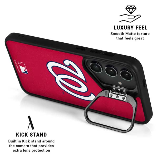 MLB Washington Nationals - Solid Distressed Galaxy S26 Ultra Kickstand Case