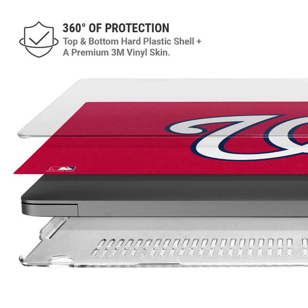 MLB Washington Nationals - Solid Distressed MacBook Pro 14in (2021-24) Case plus Skin