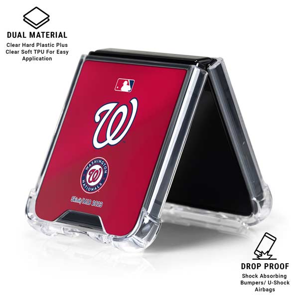 MLB Washington Nationals Alternate Jersey Galaxy Z Flip7 Clear Case