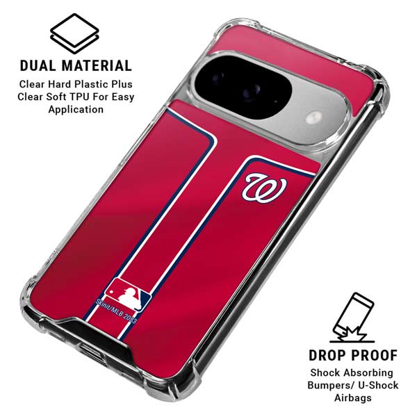 MLB Washington Nationals Alternate Jersey Google Pixel 10 Clear Case