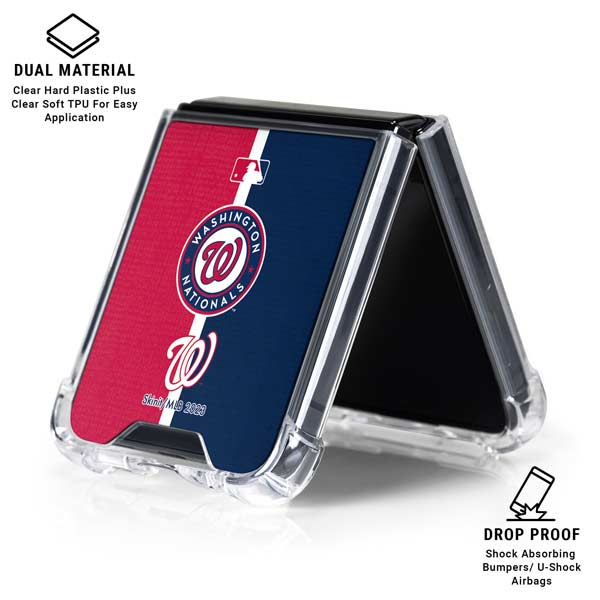 MLB Washington Nationals Split Galaxy Z Flip7 Clear Case
