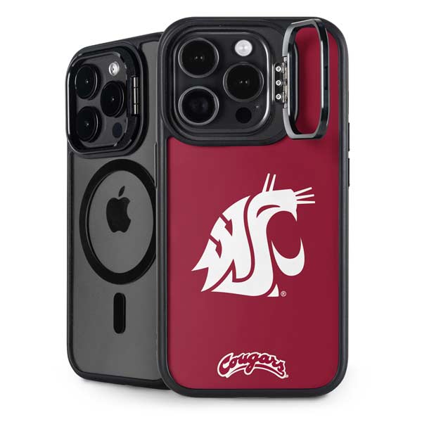 Washington State University Cougars Logo iPhone 14 Pro Kickstand Case