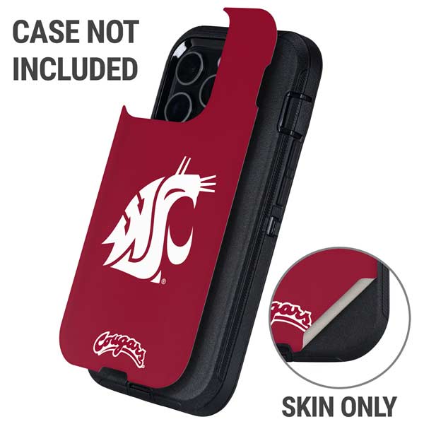 Washington State University Cougars Logo Otterbox Defender iPhone Skin