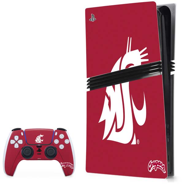 Washington State University Cougars Logo PlayStation PS5 Skins
