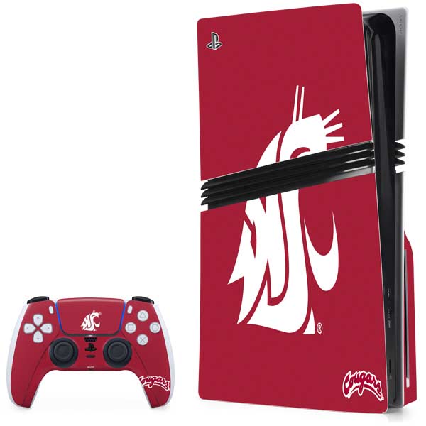 Washington State University Cougars Logo PlayStation PS5 Skins