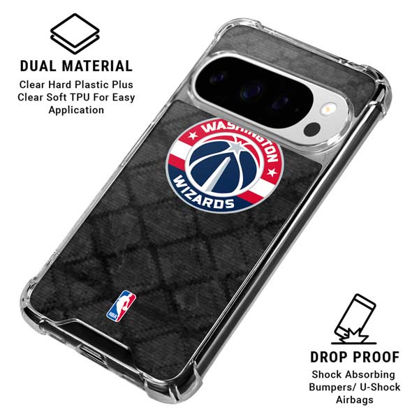 NBA Washington Wizards Black Rust Google Pixel 10 Pro XL Clear Case