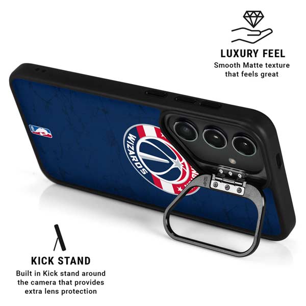 NBA Washington Wizards Blue Distressed Galaxy S26 Plus Kickstand Case
