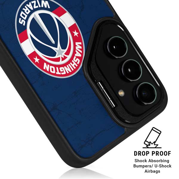 NBA Washington Wizards Blue Distressed Galaxy S26 Plus Kickstand Case