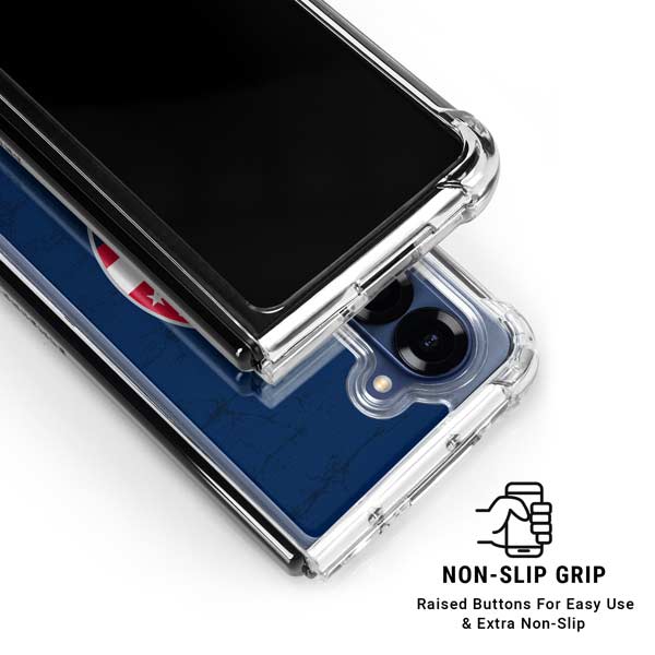 NBA Washington Wizards Blue Distressed Galaxy Z Fold7 Clear Case