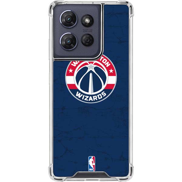 NBA Washington Wizards Blue Distressed Moto G Power 5G (2025) Clear Case