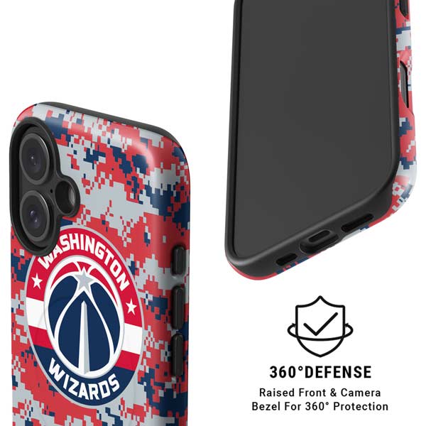 NBA Washington Wizards Camo Digi iPhone 16 Magsafe Impact Case
