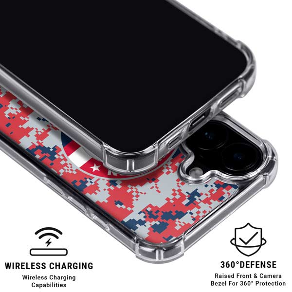NBA Washington Wizards Camo Digi iPhone 17 Clear Case