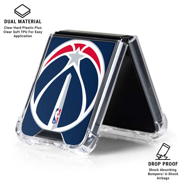 NBA Washington Wizards Large Logo Galaxy Z Flip7 Clear Case