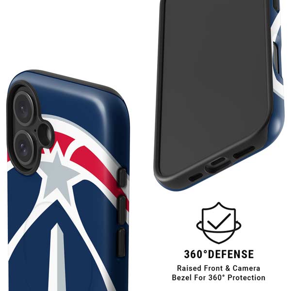 NBA Washington Wizards Large Logo iPhone 16 Magsafe Impact Case