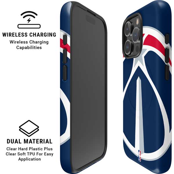 NBA Washington Wizards Large Logo iPhone 16 Pro Max Magsafe Impact Case