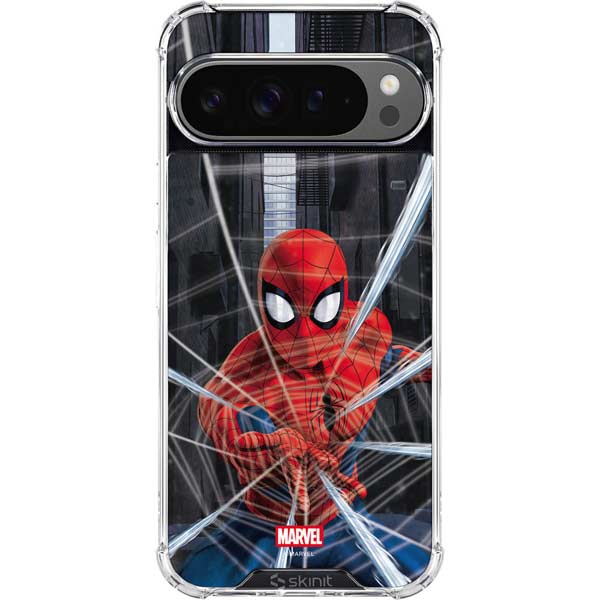 Marvel Spiderman Web Throw Google Pixel 10 Pro Clear Case