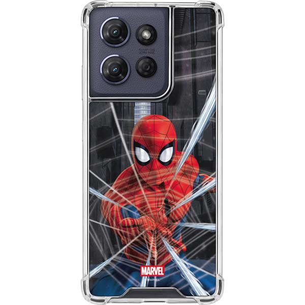 Marvel Spiderman Web Throw Moto G Play 5G (2025) Clear Case