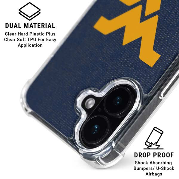 West Virginia University Basketball iPhone 17 Clear Case