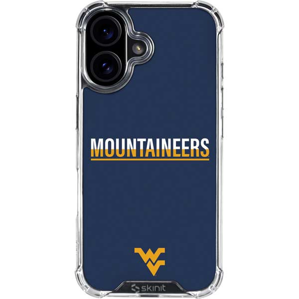 West Virginia University Blue Wood Floor iPhone 17 Clear Case