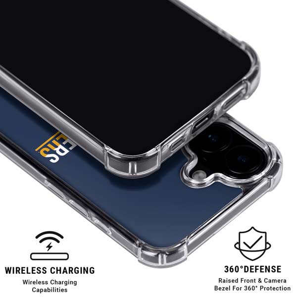 West Virginia University Blue Wood Floor iPhone 17 Clear Case