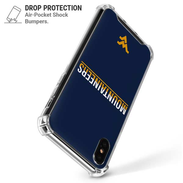 West Virginia University Blue Wood Floor iPhone X/XS Clear Case