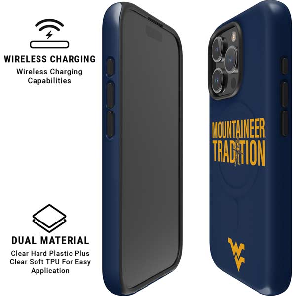 West Virginia University Climb Higher iPhone 16 Pro Magsafe Impact Case