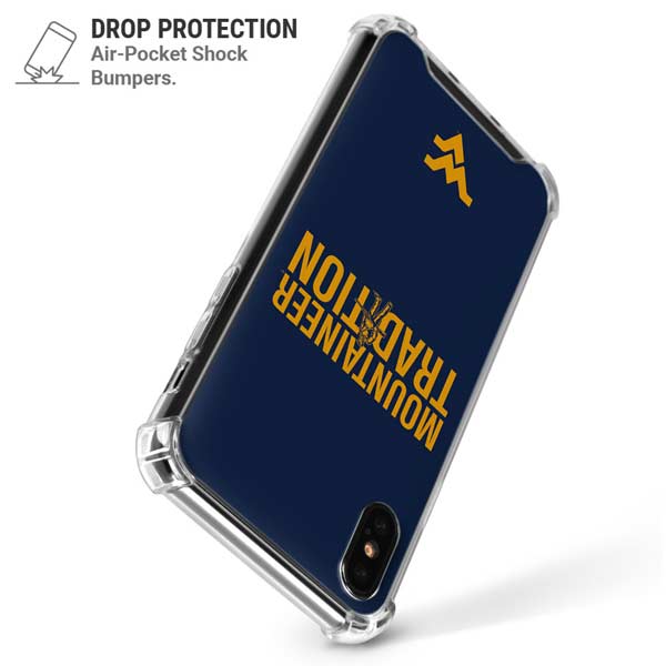 West Virginia University Climb Higher iPhone X/XS Clear Case