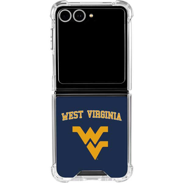 West Virginia University Est 1867 Galaxy Z Flip7 Clear Case
