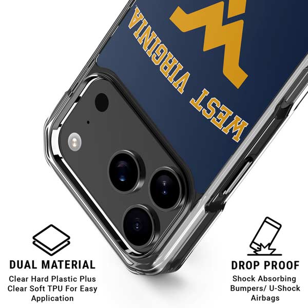 West Virginia University Est 1867 iPhone 17 Pro Clear Case