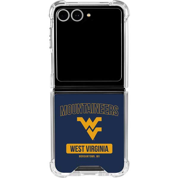West Virginia University Mountaineers Logo Galaxy Z Flip7 Clear Case