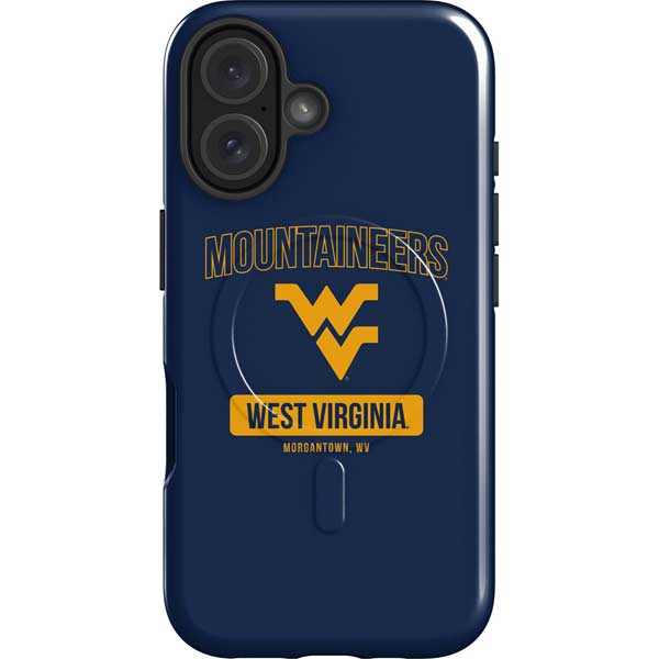 West Virginia University Mountaineers Logo iPhone 16 Magsafe Impact Case