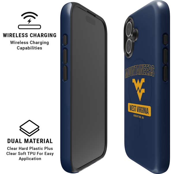 West Virginia University Mountaineers Logo iPhone 16 Plus Magsafe Impact Case