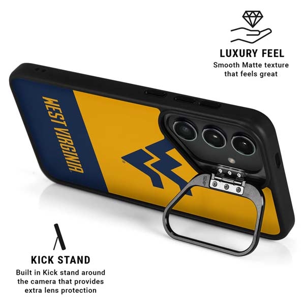 West Virginia University WV Yello split Galaxy S26 Ultra Kickstand Case