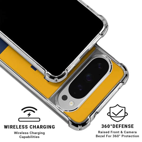 West Virginia University WV Yello split Google Pixel 10 Pro Clear Case