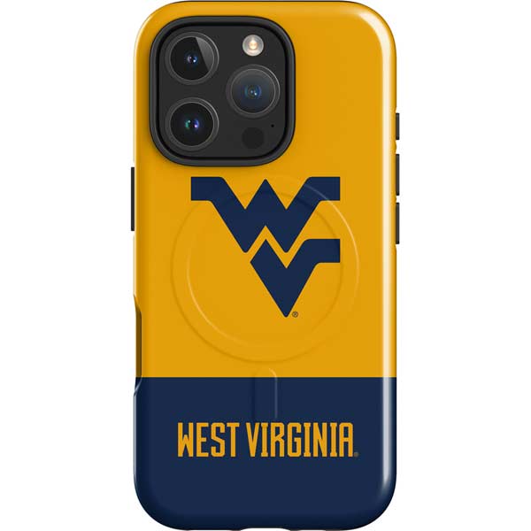 West Virginia University WV Yello split iPhone 16 Pro Max Magsafe Impact Case