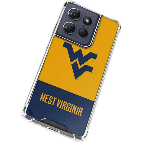 West Virginia University WV Yello split Moto G Play 5G (2025) Clear Case