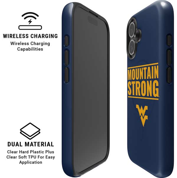 West Virginia University Yellow iPhone 16 Plus Magsafe Impact Case
