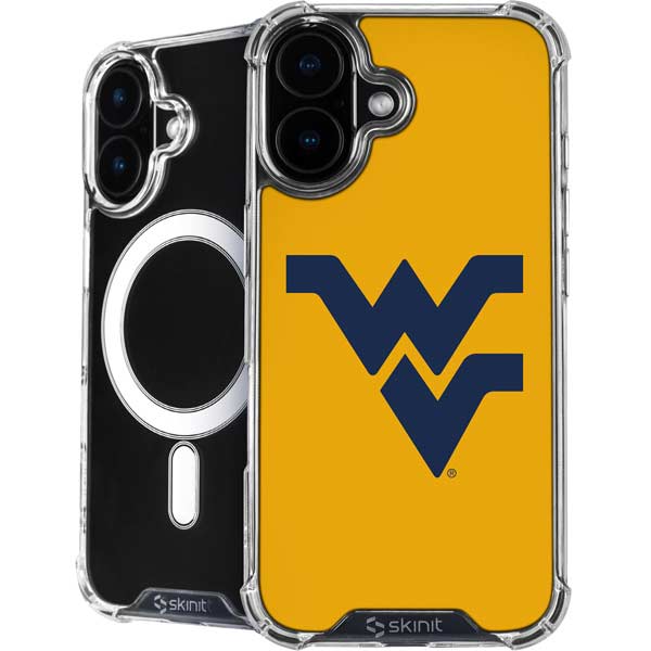 West Virginia University Yellow Background iPhone 17 MagSafe Case