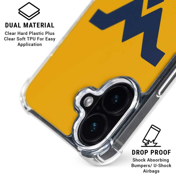 West Virginia University Yellow Background iPhone 17 MagSafe Case