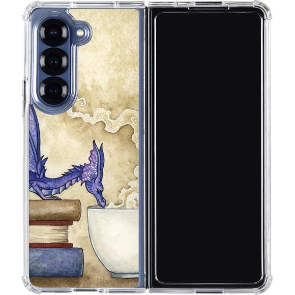 Whats in Here Coffee Dragon by Amy Brown Galaxy Z Fold7 Clear Case