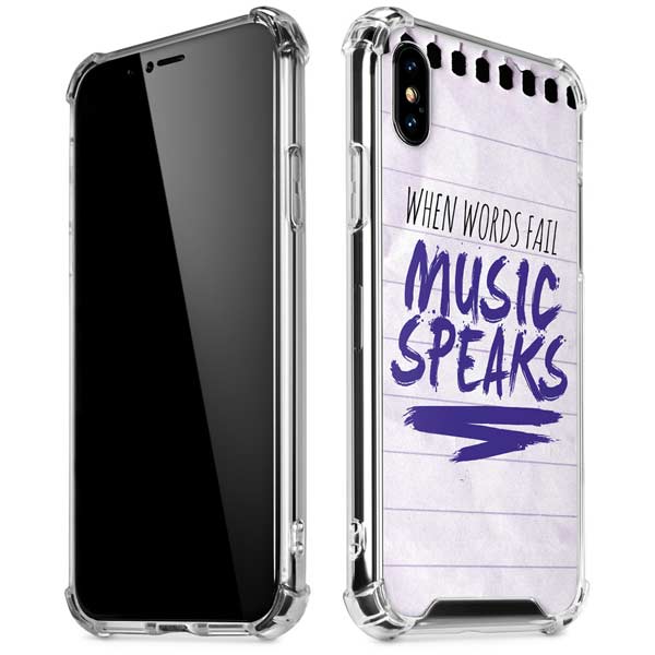 When Words Fail Music Speaks iPhone X/XS Clear Case